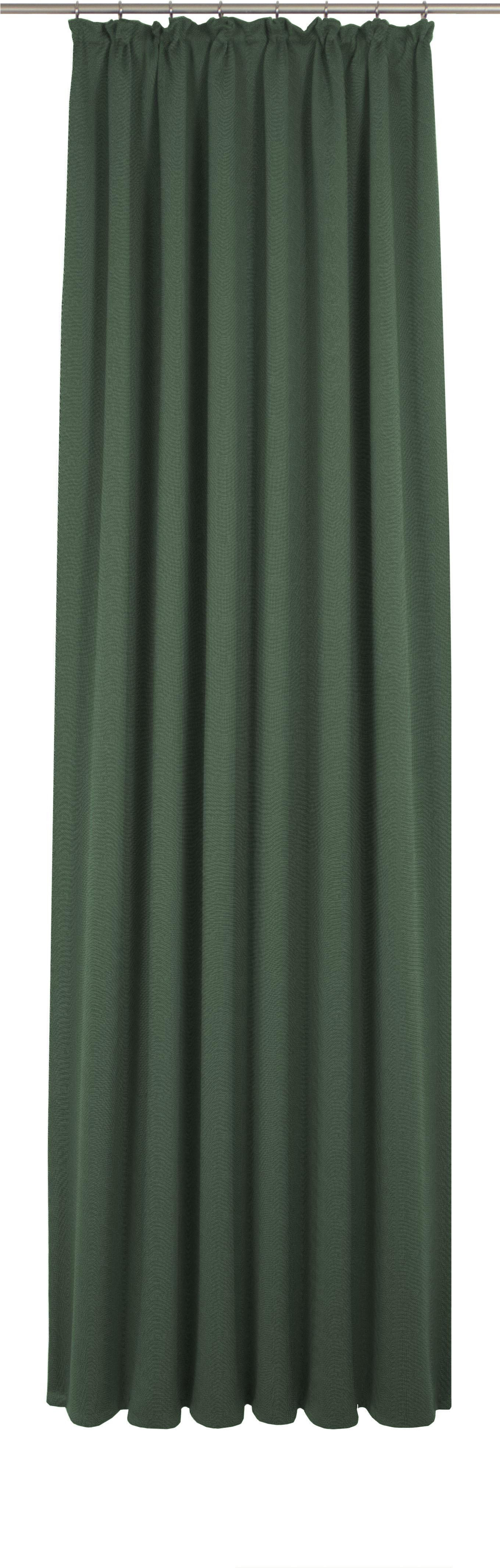 Vorhang ADAM "Uni Collection", grün (oliv), B:142cm H:295cm, Jacquard, Baumwolle (Bio-Baumwolle), Gardinen, aus 100% Bio-Baumwolle Image
