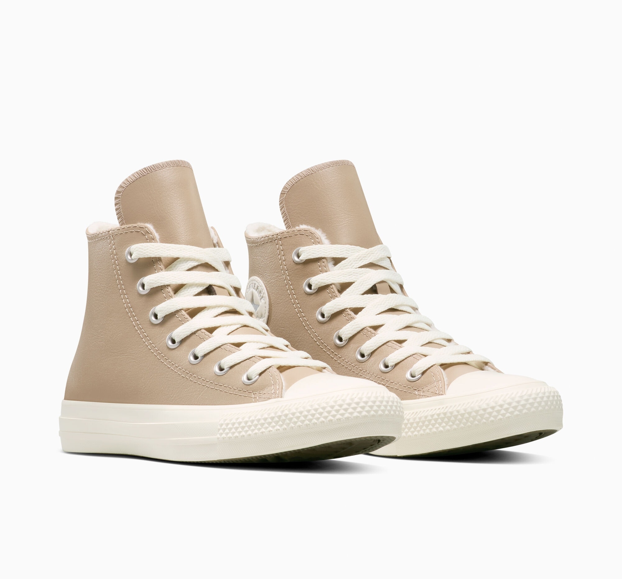 Sneakerboots CONVERSE "CHUCK TAYLOR ALL STAR", Jungen, Gr. 36, vintage cargo, egret, egret, Textil, Schuhe Sneakerboots, Winterschuhe, Schnürboots, Sneaker, gefüttert