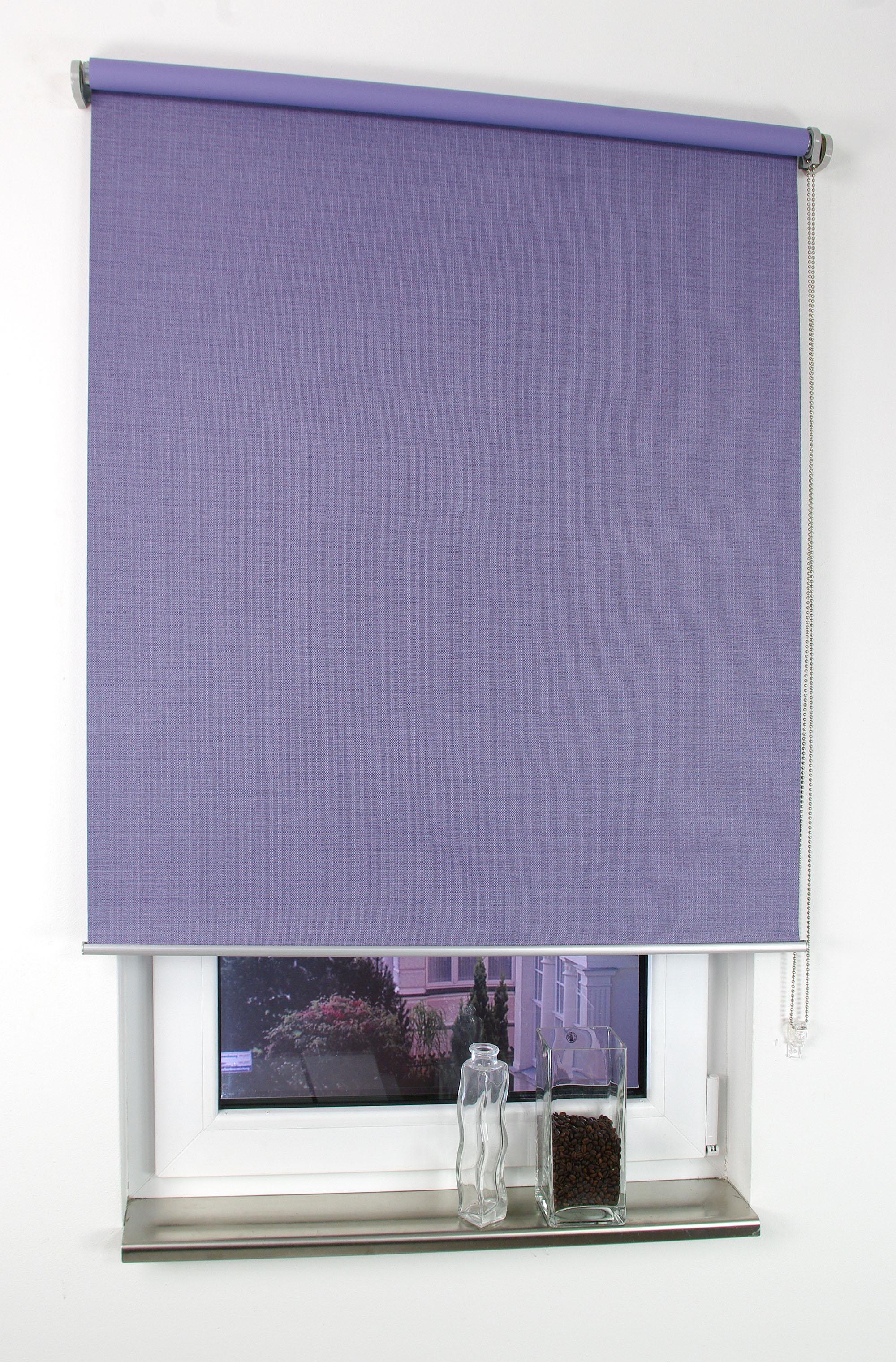 Seitenzugrollo LIEDECO "Struktur" Gr. 4, lila (flieder), B:122cm H:175cm, Polyester, Rollos, Uni, im Festmaß Image