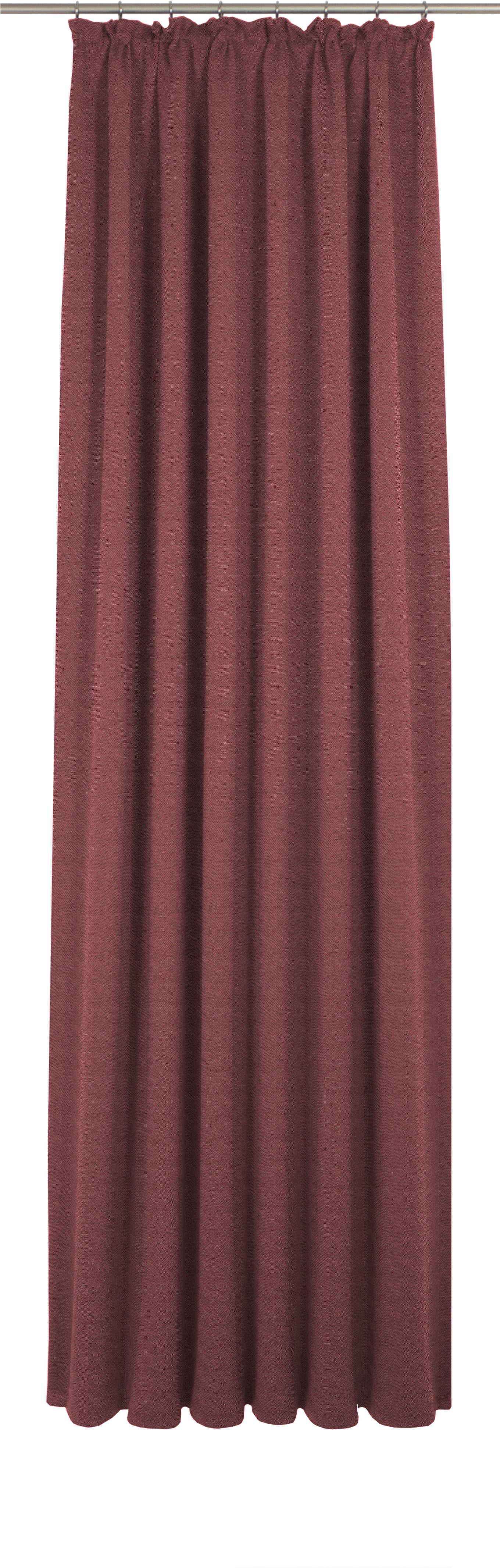 Vorhang ADAM "Uni Collection", rot, B:142cm H:155cm, Jacquard, Baumwolle (Bio-Baumwolle), Gardinen, aus 100% Bio-Baumwolle Image
