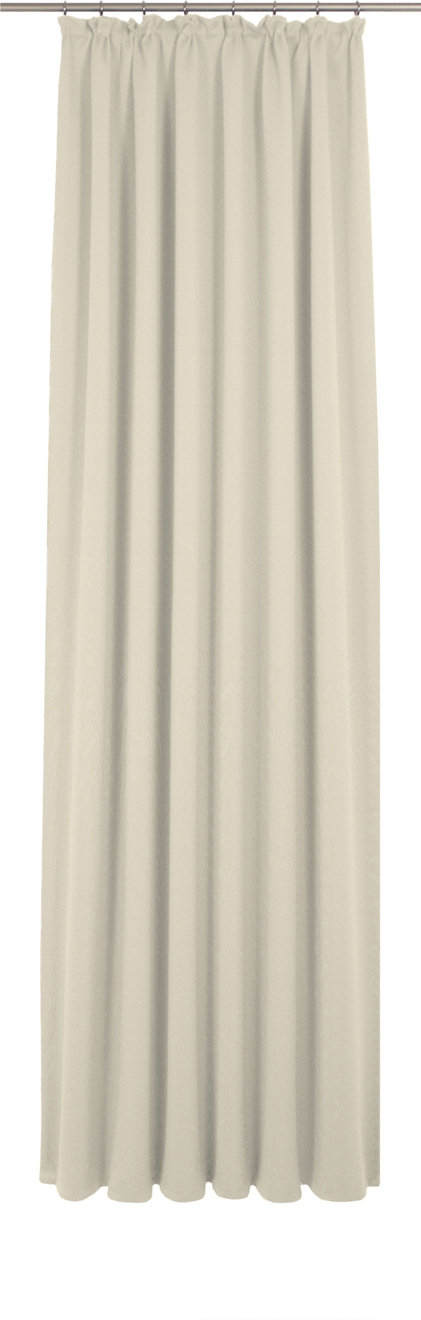 Vorhang ADAM "Uni Collection", beige (naturweiß), B:142cm H:385cm, Jacquard, Baumwolle (Bio-Baumwolle), Gardinen, aus 100% Bio-Baumwolle Image