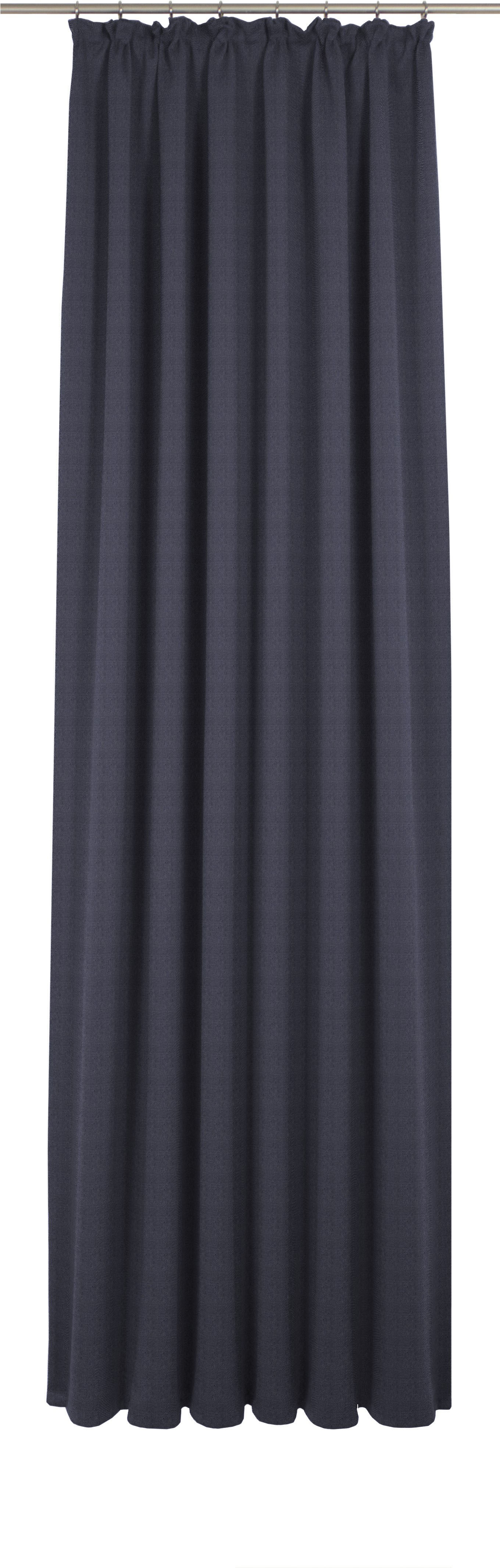 Vorhang ADAM "Uni Collection", blau (dunkelblau, modern design), B:142cm H:175cm, Jacquard, Baumwolle (Bio-Baumwolle), Gardinen, aus 100% Bio-Baumwolle Image