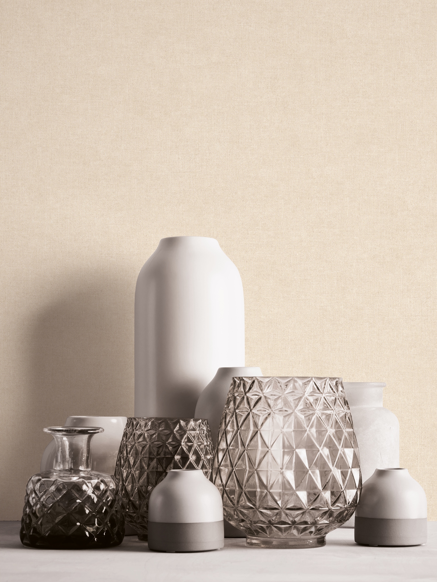 Vliestapete S.OLIVER "Unitapete mit Leinenstruktur, Farbe Sand Beige", beige,creme, B:0,53m H:0,03m L:10,05m, Vlies, Tapeten, Wandtapete in Textil-Optik einfarbig für Küche, Schlafzimmer