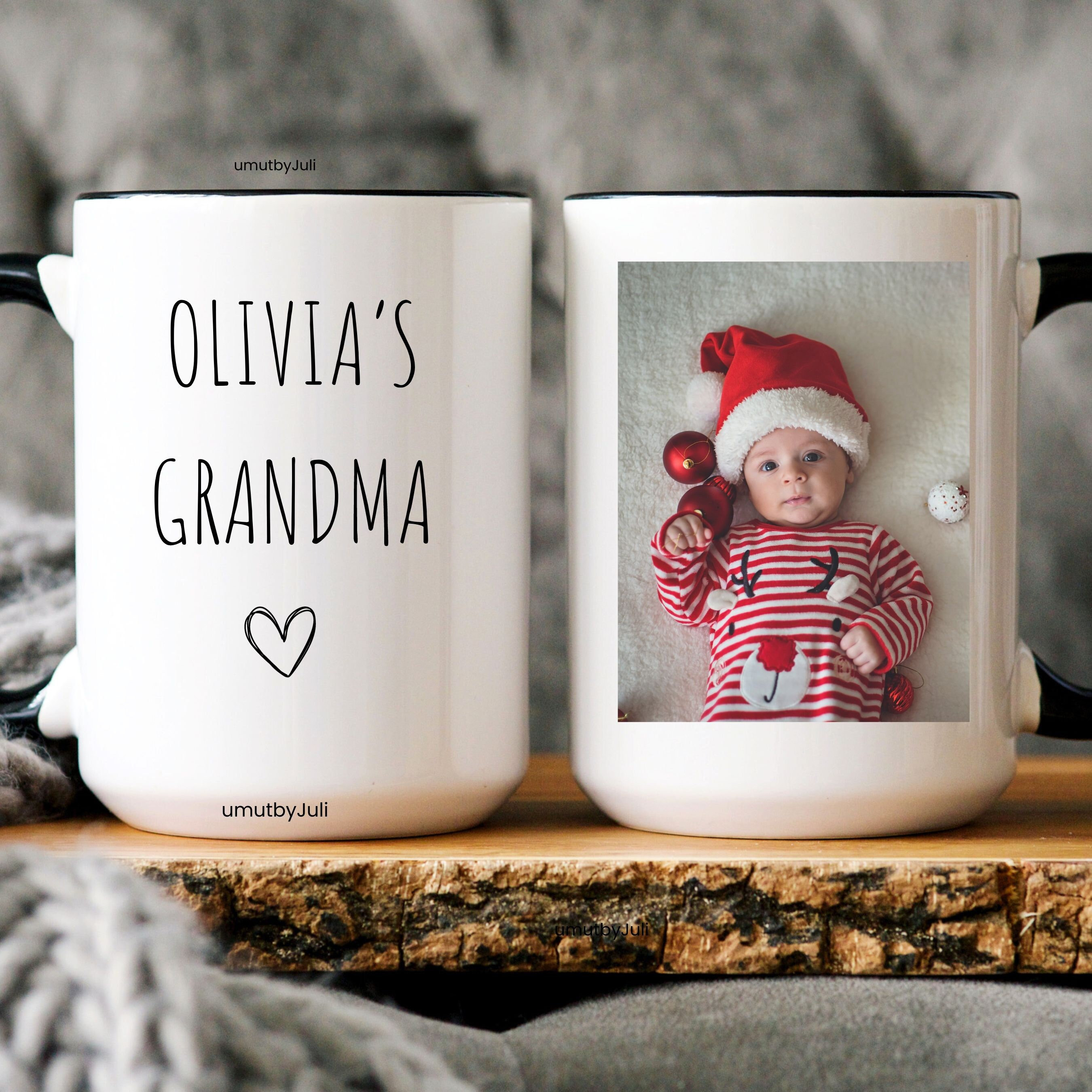 Zum ersten Mal Oma Fototasse, zum ersten Mal Oma Tasse Neue Oma Geschenk von Baby Benutzerdefinierte Foto Oma Tasse Muttertagsgeschenk für Oma Geschen