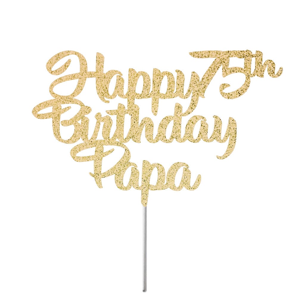 Personalisiert Name & Alter Happy Birthday Cake Topper, Geburtstag Glitzer Cake Topper, Geburtstag Party Dekor, Meilenstein Geburtstag, Geburtstag Top