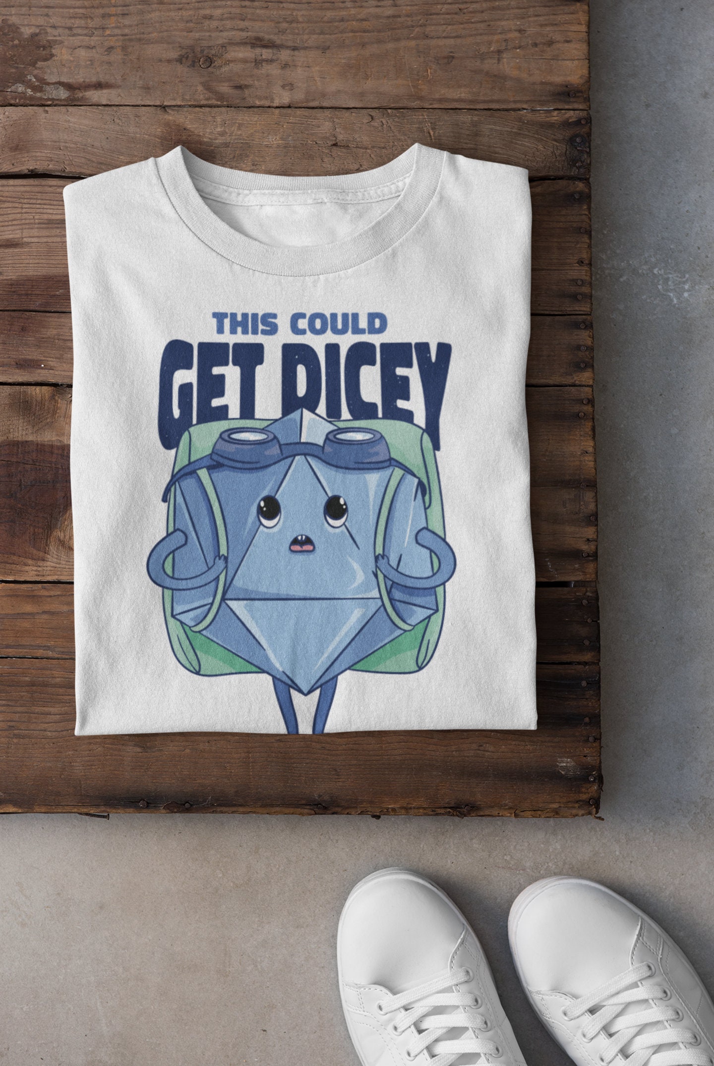 GET DICEY T-Shirt l Dungeons and Dragons inspiriert Unisex Shirt l Lustiges Fantasy-T-Shirt TTRPG l Dungeon Master Geschenk l Geek Geschenk für ihn si