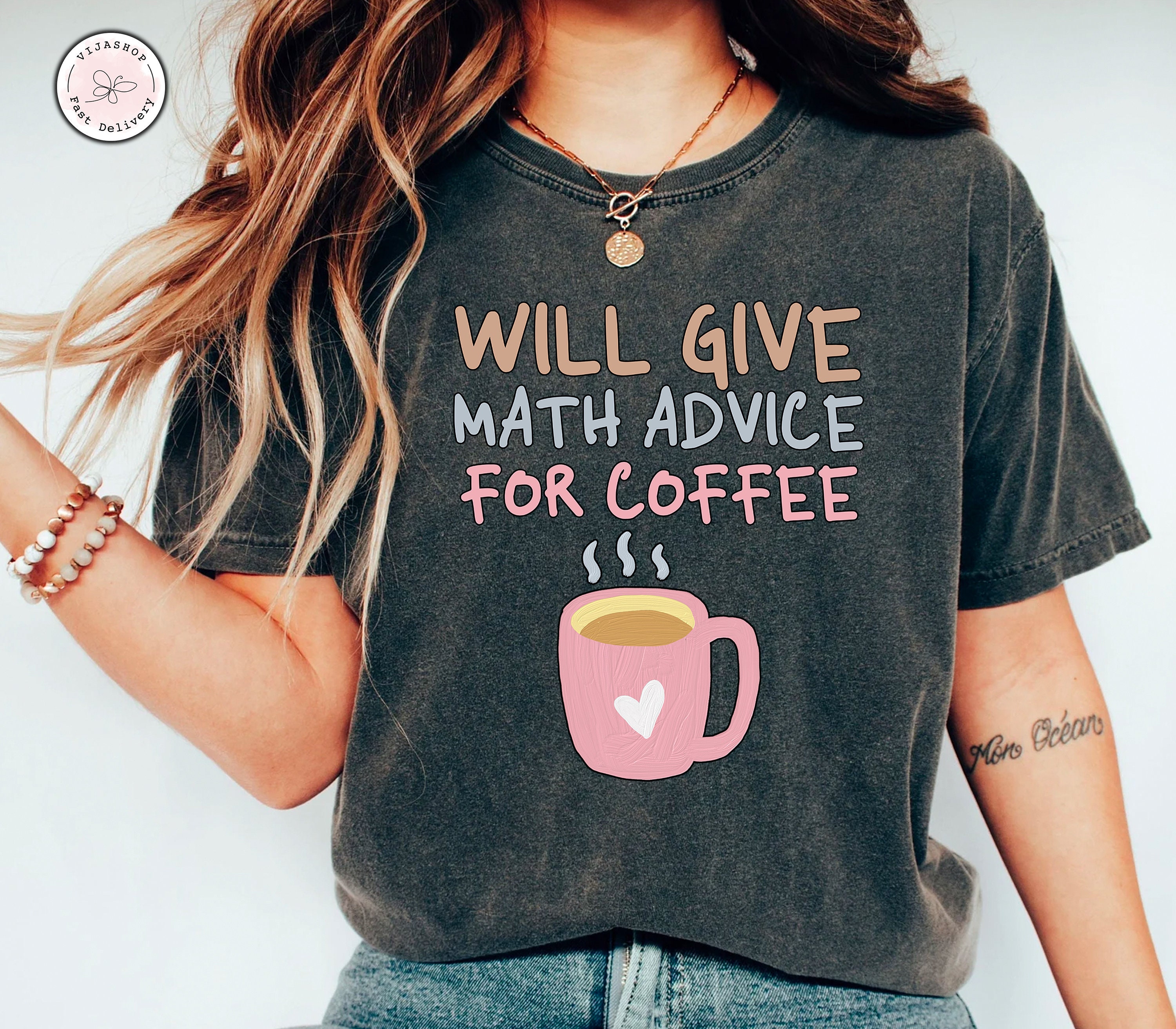 Ich gebe Mathe-Rat für Kaffee Mathe-Shirt Mathe-Shirts Mathe-Lehrer-Shirt Mathe-Lehrer-Geschenk Mathe-Lehrer-Hemden lustiges Mathe-Shirt