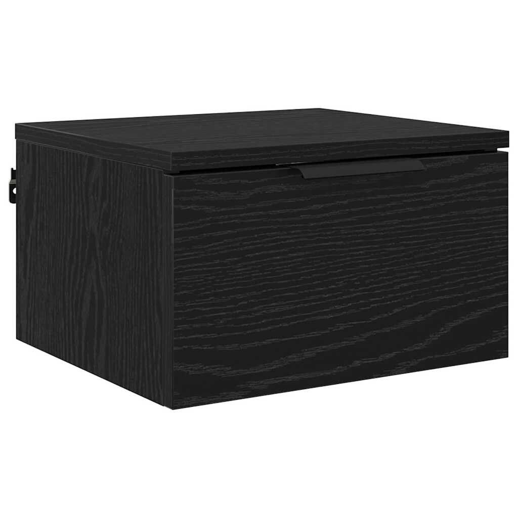 vidaXL Nachttisch Schwarz Eichen-Optik 34 x 30 x 20 cm Holzwerkstoff Image