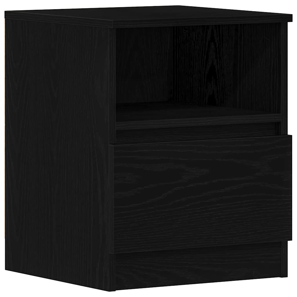 vidaXL Nachttisch Schwarz Eichen-Optik 40 x 40 x 50 cm Holzwerkstoff Image