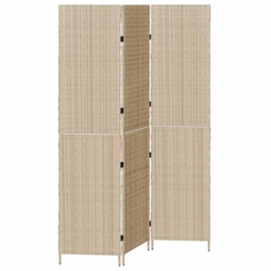 vidaXL Raumteiler Beige 147 x 180 cm Poly-Rattan Image