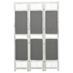 vidaXL 3-tlg. Raumteiler Grau 105x165 cm Stoff Image