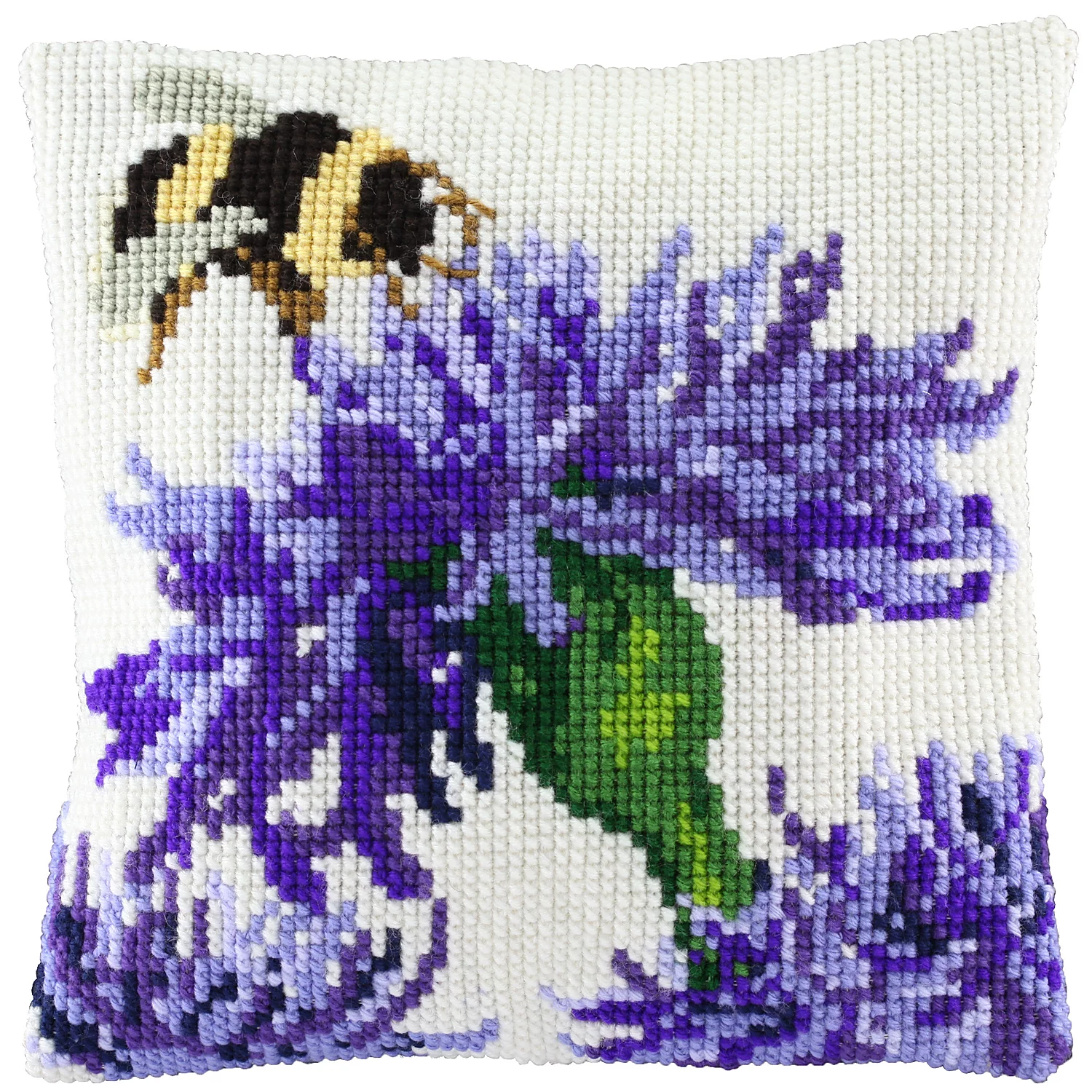 Kreuzstichkissen Hummel & Blume