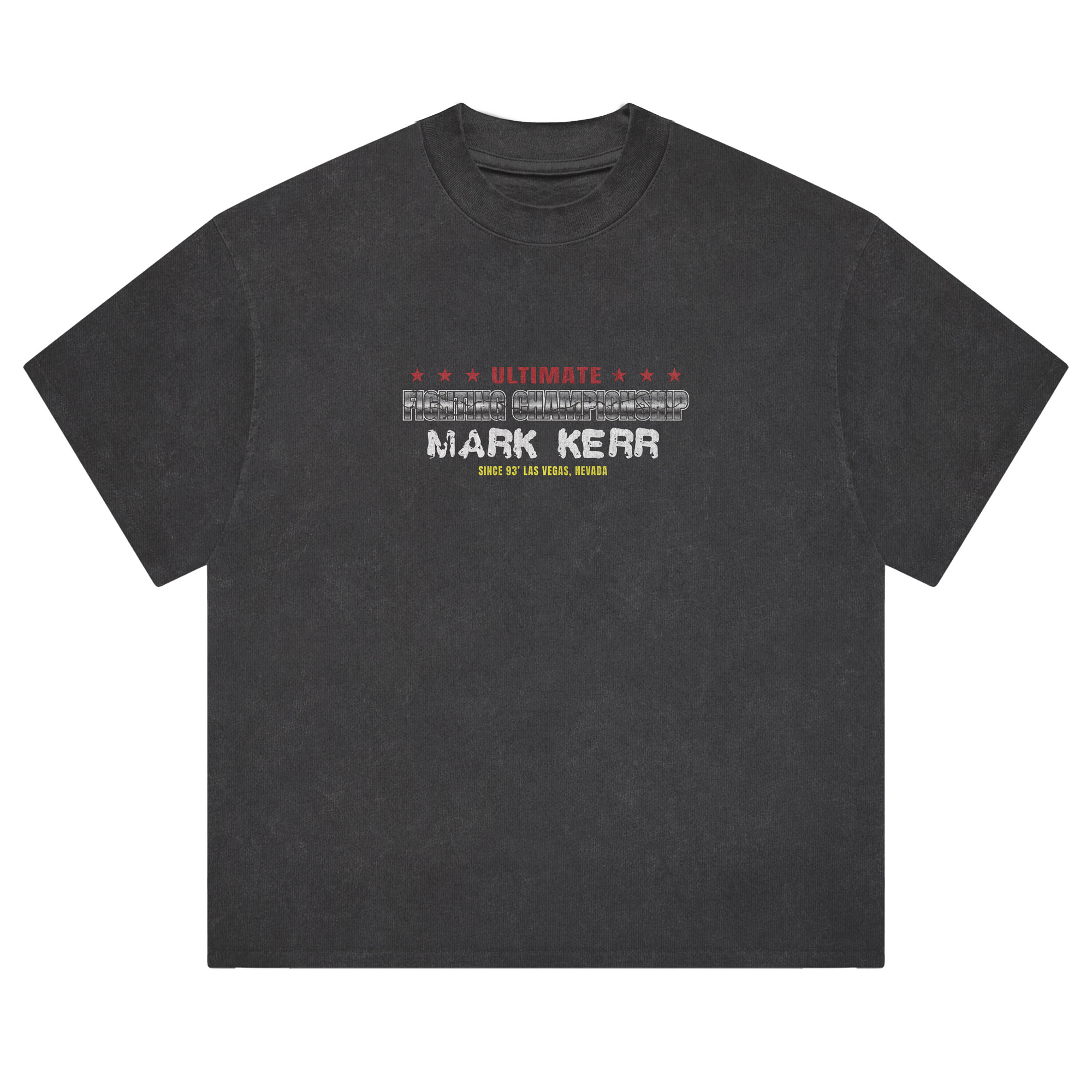 Schwarzes Mark Kerr UFC Heavyweight Division Boxy T-Shirt für Herren Image