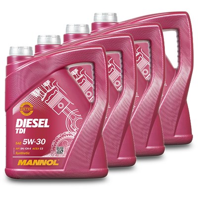 Mannol 4x 5 L Diesel TDI 5W-30 Motoröl [Hersteller-Nr. MN7909-5] Image