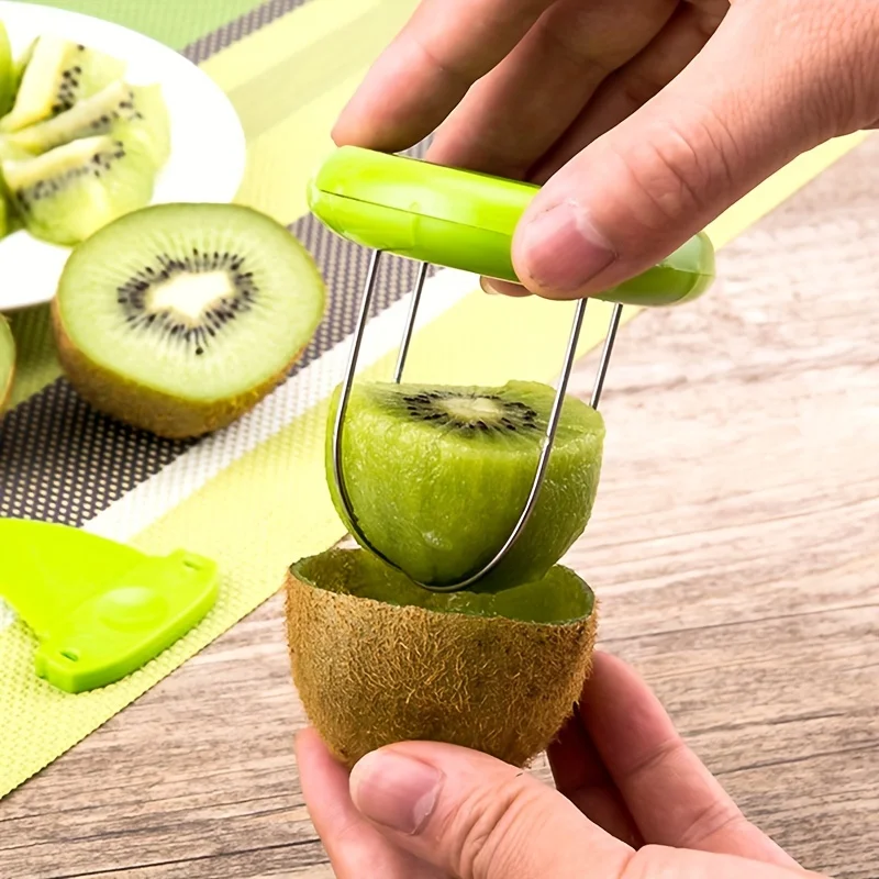 Schnelle Obst Kiwi Cutter Schäler Slicer Küche Gadgets Edelstahl Kiwi Peeling Werkzeuge Küche Kreative Obst Schäler