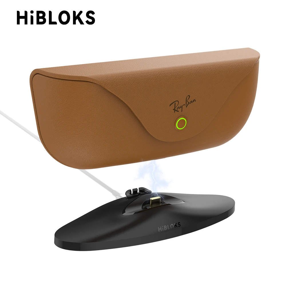 HiBloks Magnetischer Ladeständer für Ray-Ban Meta Wayfarer/Skyler/Headliner-Ladeetui (Gen 1 und 2) Intelligentes Brillenzubehör Image