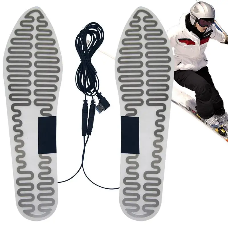 Elektrische Heizung Einlegesohlen 5V Wiederaufladbare Elektrische Beheizte Einlegesohlen Film Für Männer Schnelle Heizung Wiederaufladbare Fuß Wärmer Erhitzt Image