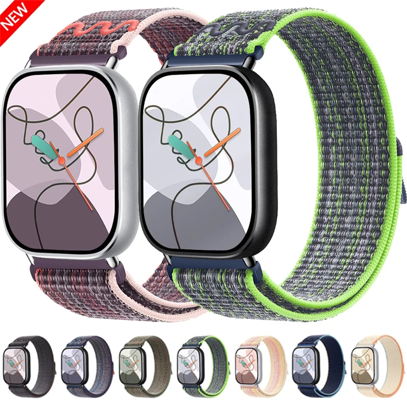 Nylon Geflochtene Schleife Für Xiaomi Band 8/9 Pro Sport SmartWatch Komfortable Armband Armband Für Redmi Uhr 5/4 Austauschbare gürtel Image