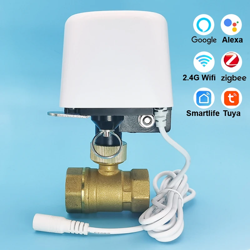 1/2 "3/4" 1 "Tuya Zigbee Wifi Valvola dell'acqua Giardino Automatico Acqua Spegnimento Timer Regolatore di Irrigazione Supporto Alexa Google Casa