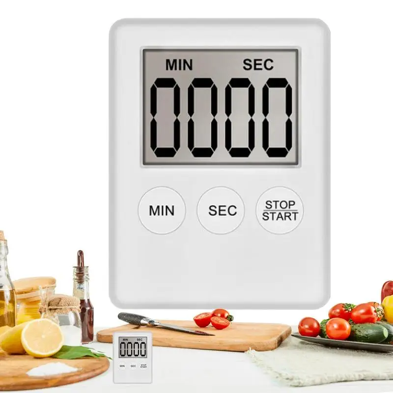 Magnetic Kitchen Timer Digital Cooking Baking LCD Count Down Up Loud Alarm Countdown Alarm Magnet Clock Sleep Clock Kitchen Sups