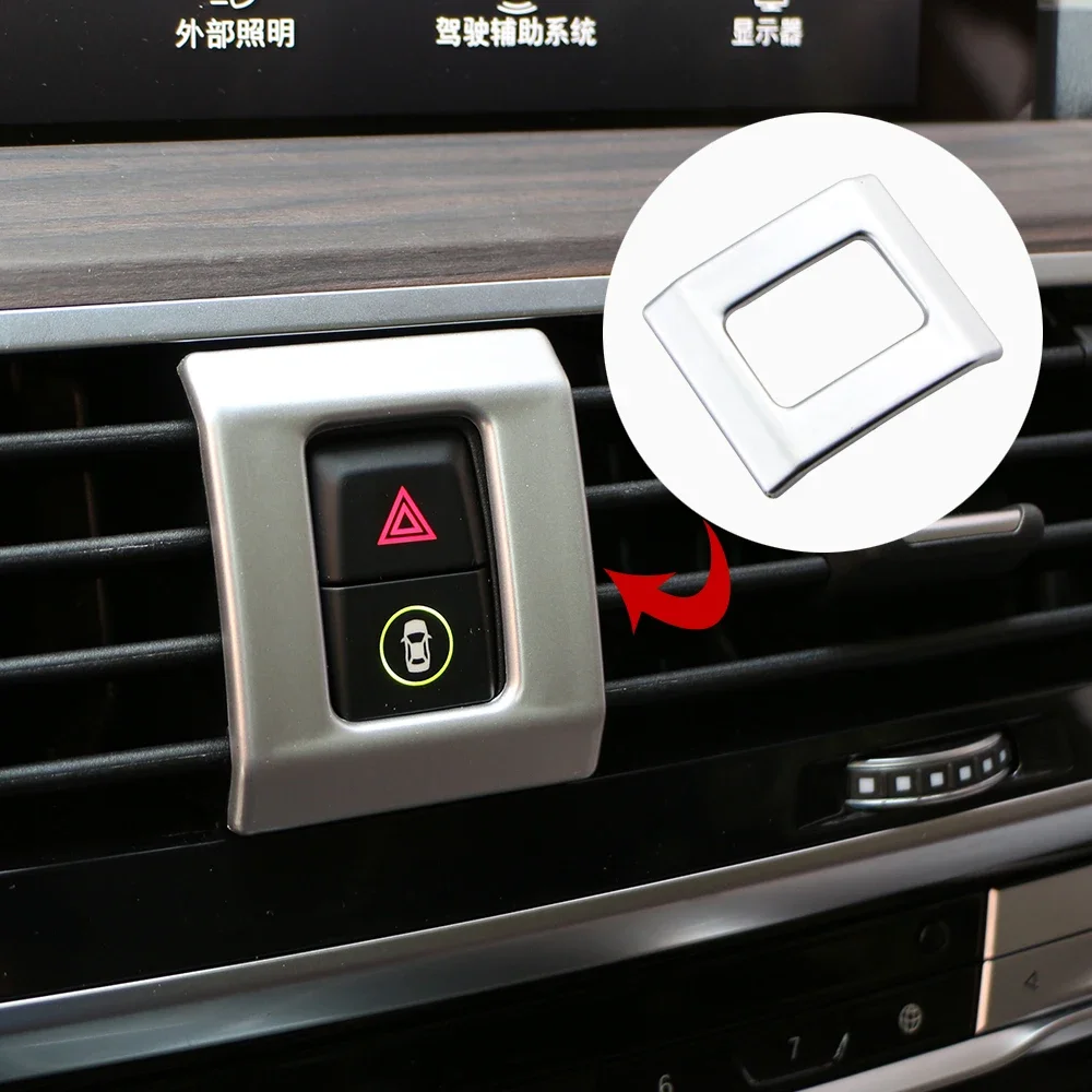 Auto Warnung Licht Taste Panel Abdeckung Trim Aufkleber für BMW X3 G01 X4 G02 2018-2022 Auto ABS Styling zubehör Image