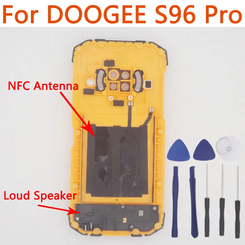 Nuovo Originale DOOGEE S96 Pro Copertura Della Batteria Copertura Posteriore Del Telefono Cellulare Della Copertura Posteriore Altoparlante Con Antenna NFC Per DOOGEE S96 Pro Telefono
