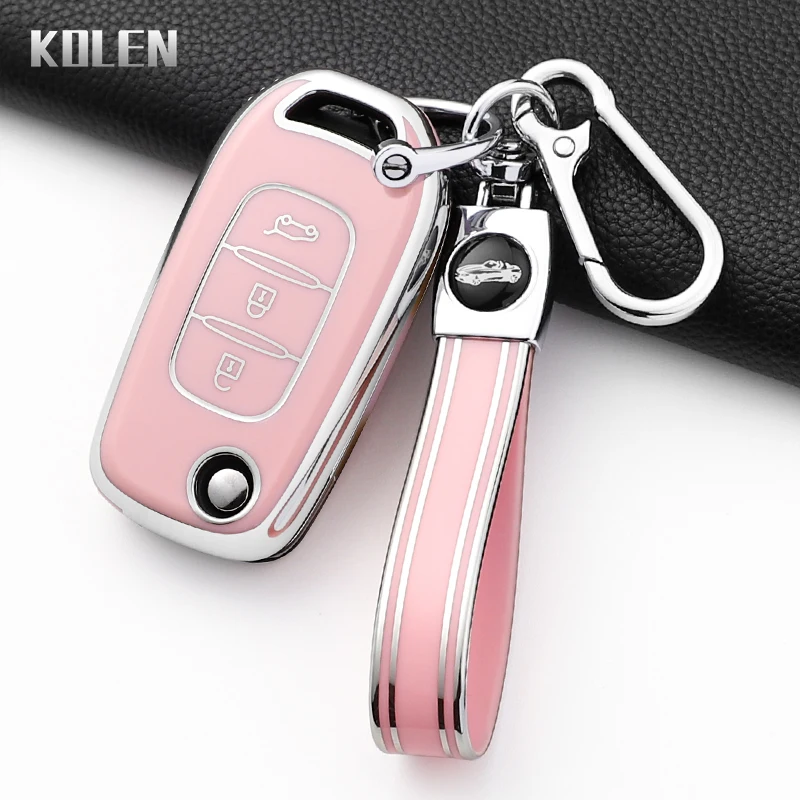 Moda TPU Auto Pieghevole Chiave Della Copertura Della Cassa Per Renault Kadjar Captur Megane Sandero Stepway Logan Clio 5 Arkana Kwid Protegida Borsette