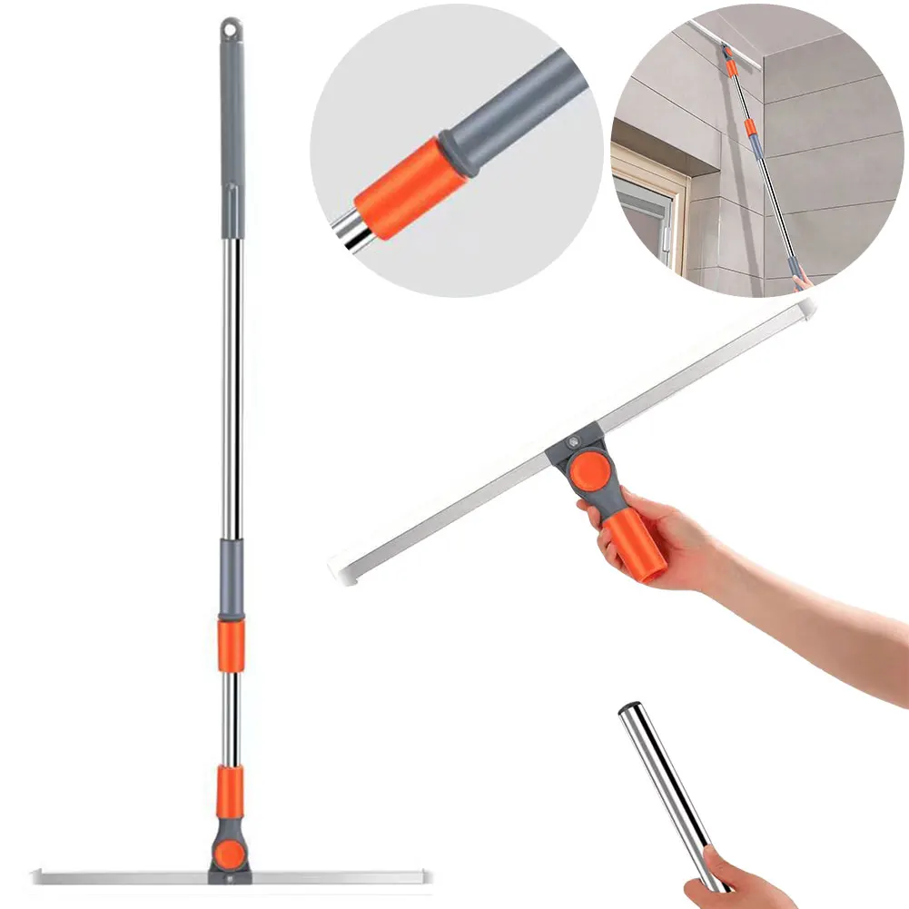 Essuie-glace en Silicone, essuie-glace en acier inoxydable, raclette de fenêtre de douche, essuie-glace de nettoyage ménager, accessoires de nettoyage ménager