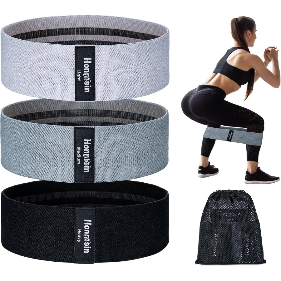 Resistance Bands for Working Out 3 Levels Exercise Bands Workout Bands Set for Women Men Hip Legs Booty Bands for Home Fitness