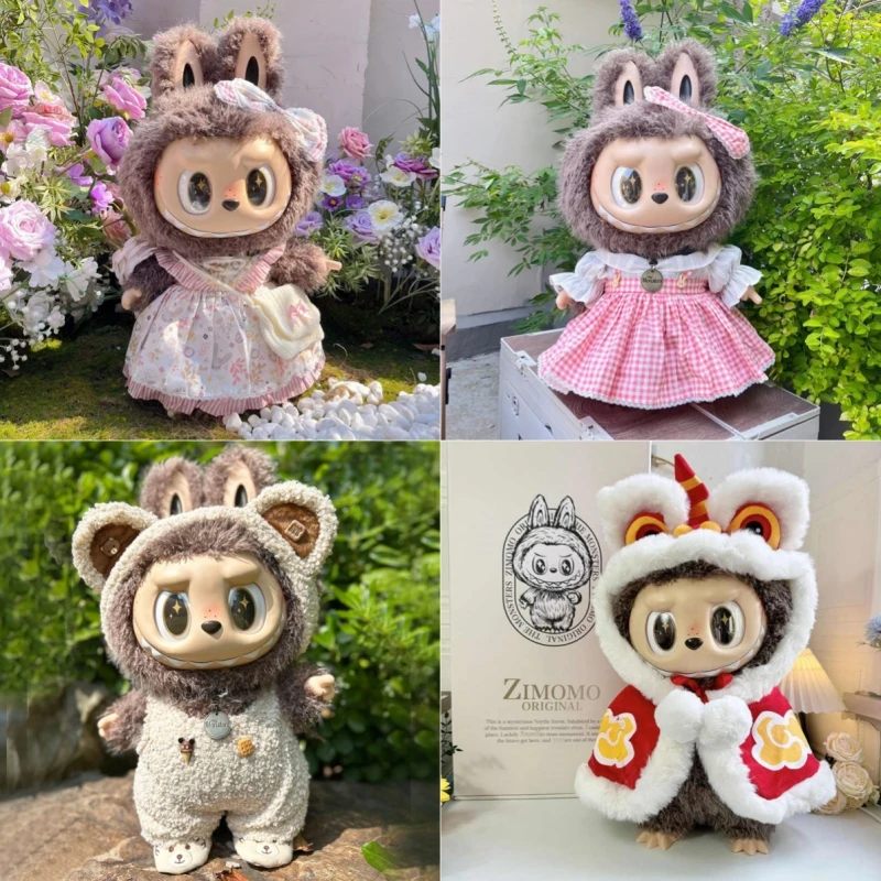 Für 58 cm Labubu Outfit Kleidung Für Zimomo Baby Kleidung Vinyl Labubu Plüsch Geschenk Nettes Sammeln Spielzeug Geschenk Kleidung Spielzeug keine puppe Image