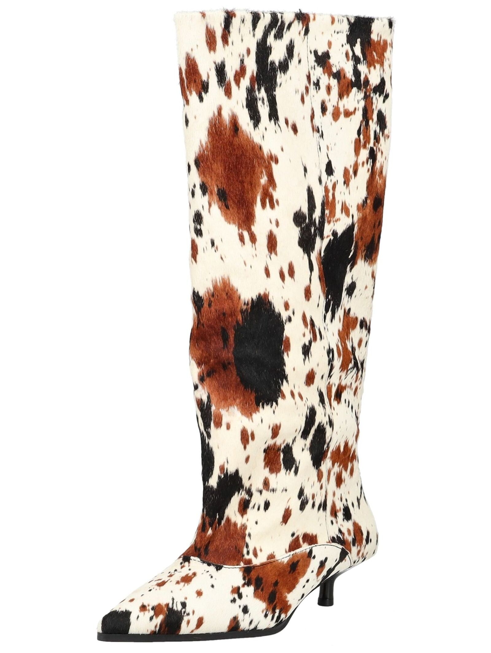 Stiefel INUOVO "INUOVO Stiefel Leder", Damen, Gr. 41, weiß, braun, Leder, Schuhe Stiefel