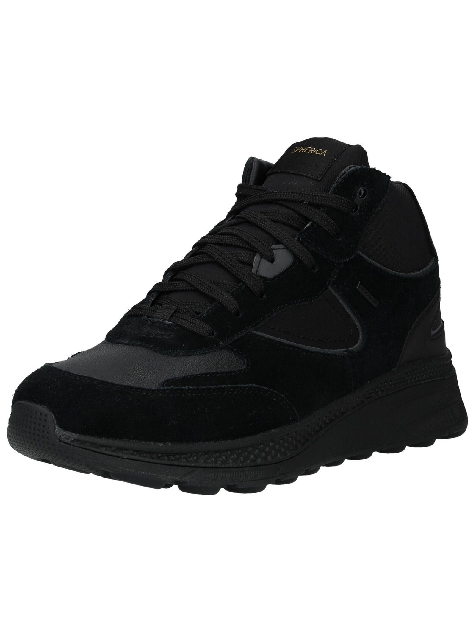 Sneaker GEOX "Geox Sneaker Leder/Textil", Herren, Gr. 46, schwarz, Leder, Textil, Schuhe Sneaker