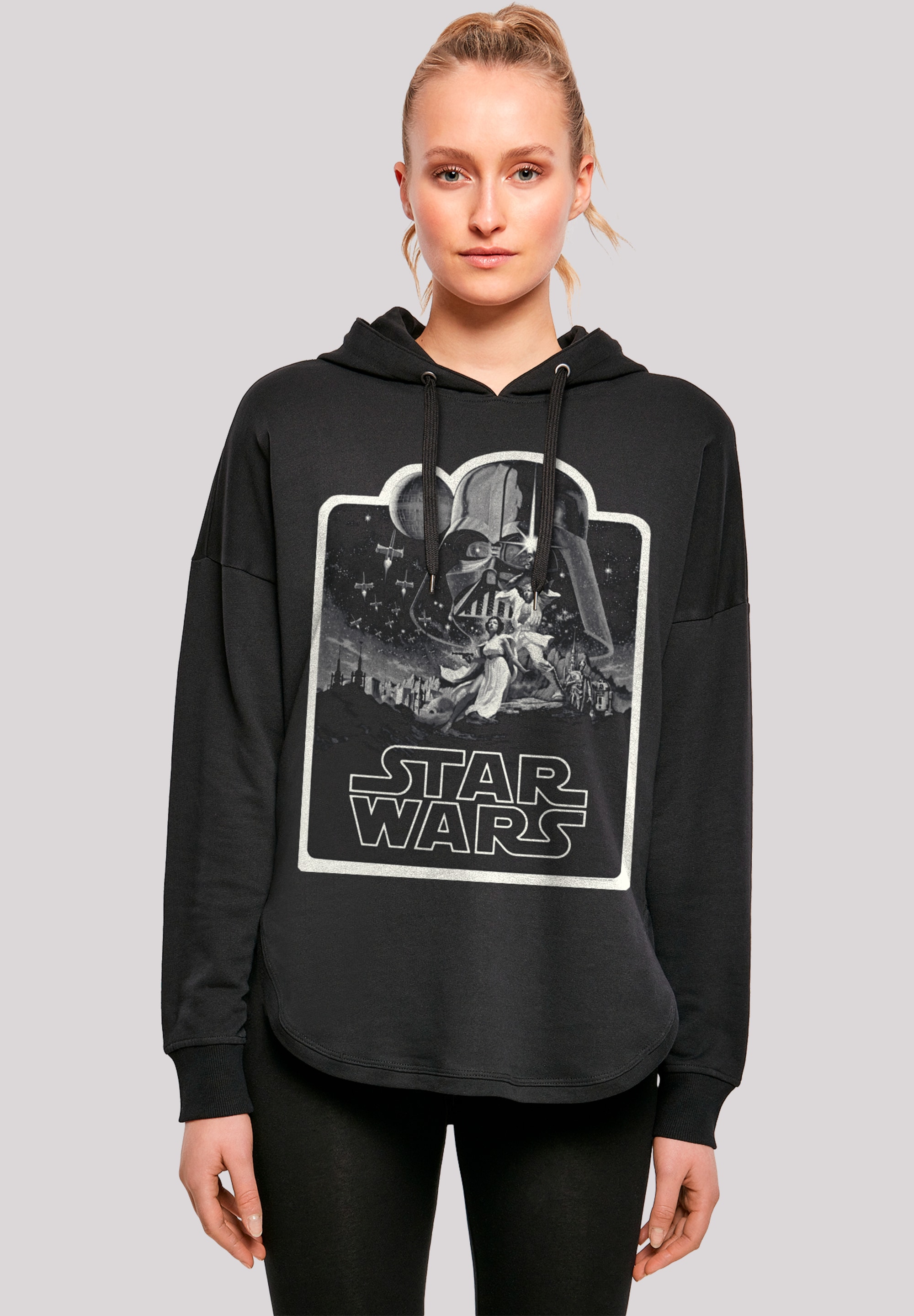 Kapuzenpullover F4NT4STIC "Star Wars Vintage", Damen, Gr. L, schwarz, Obermaterial: 100% Baumwolle, oversize, Pullover, Premium Qualität Image