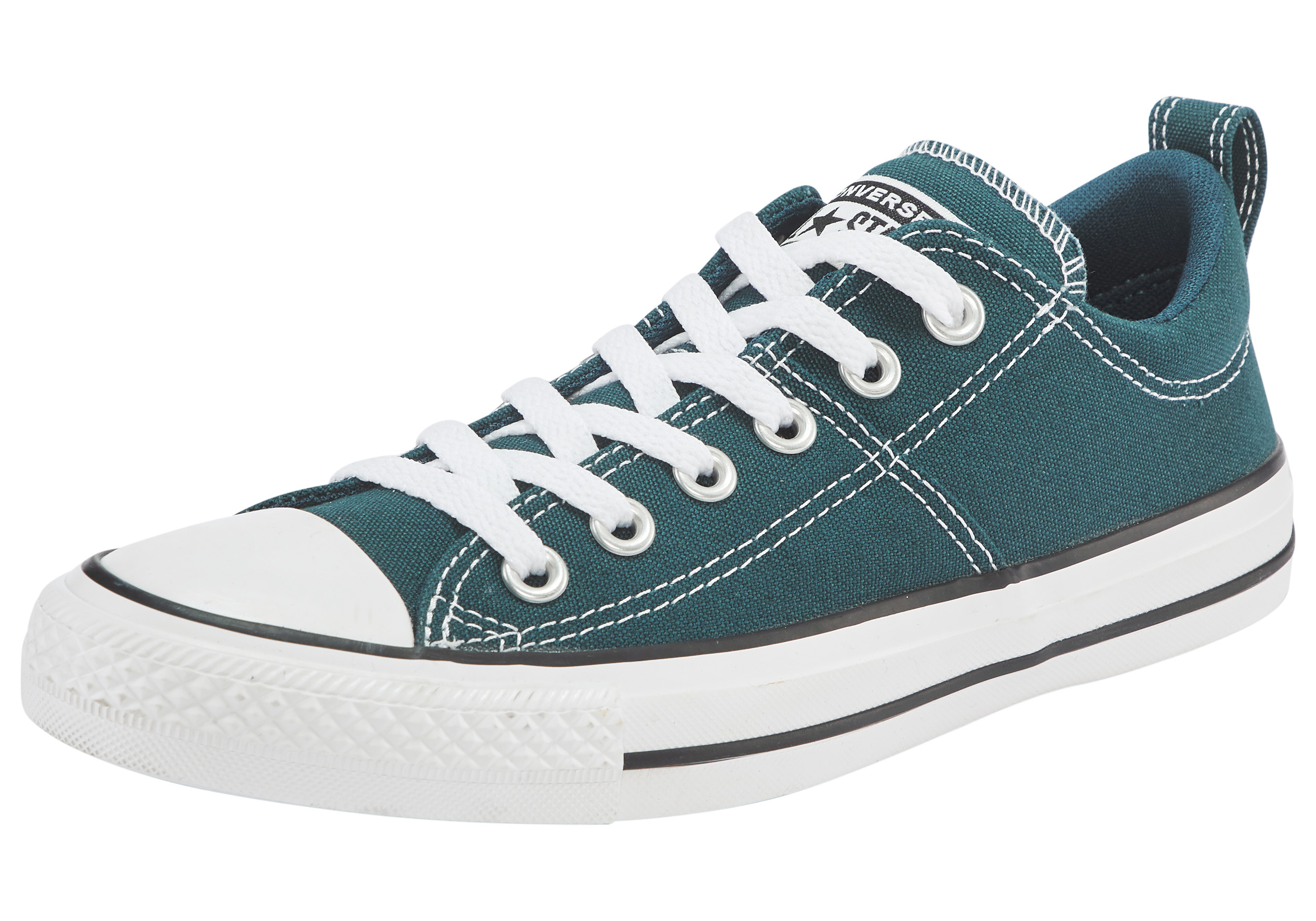 Sneaker CONVERSE "CHUCK TAYLOR ALL STAR MADISON", Damen, Gr. 41, schwarzly jaded, weiß, schwarz, Textil, Schuhe Sneaker