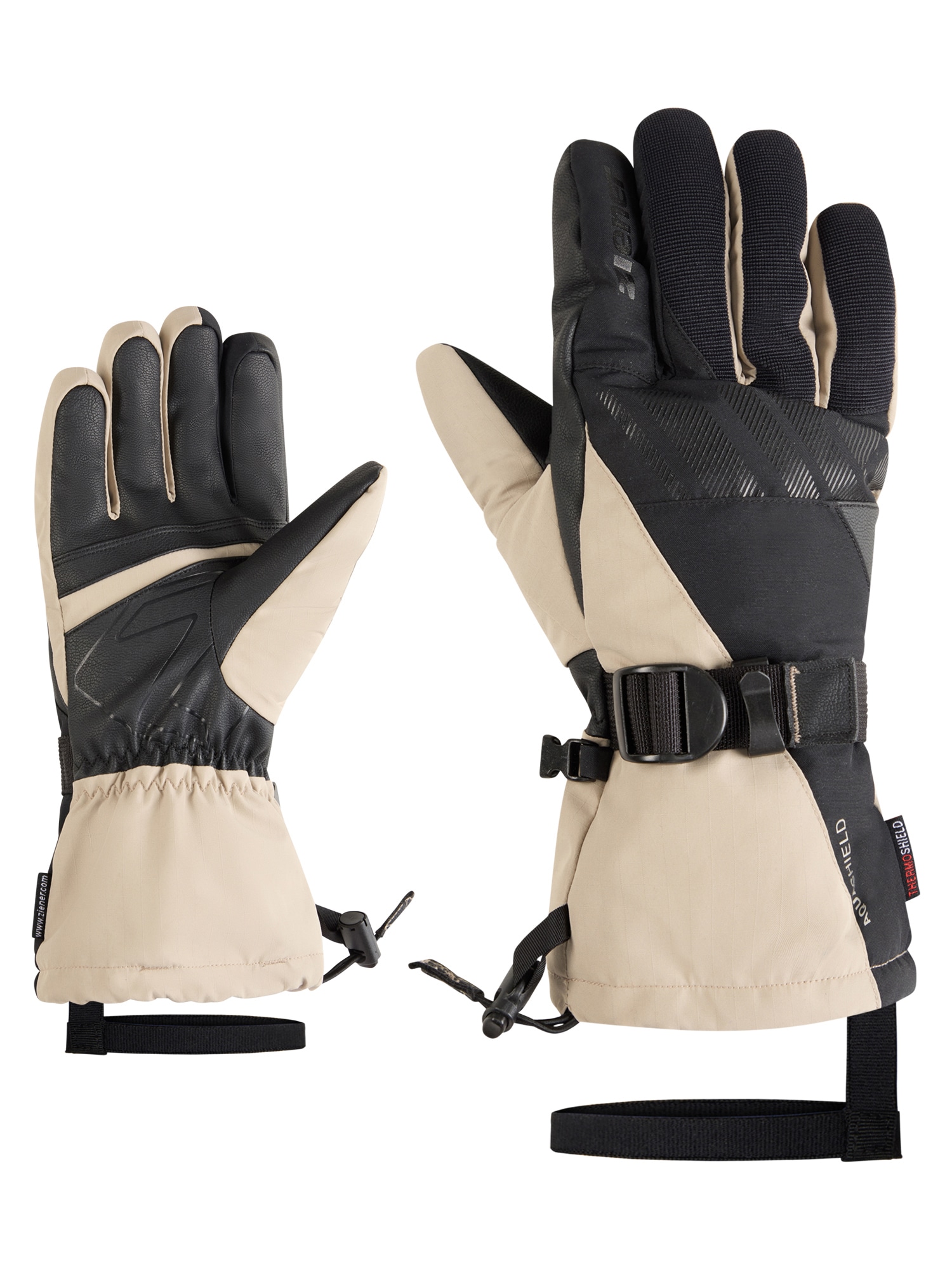 Skihandschuhe ZIENER "GHALION-Z AS glove man", Herren, Gr. 9, schwarz.sandstone, Materialmix, Handschuhe Image