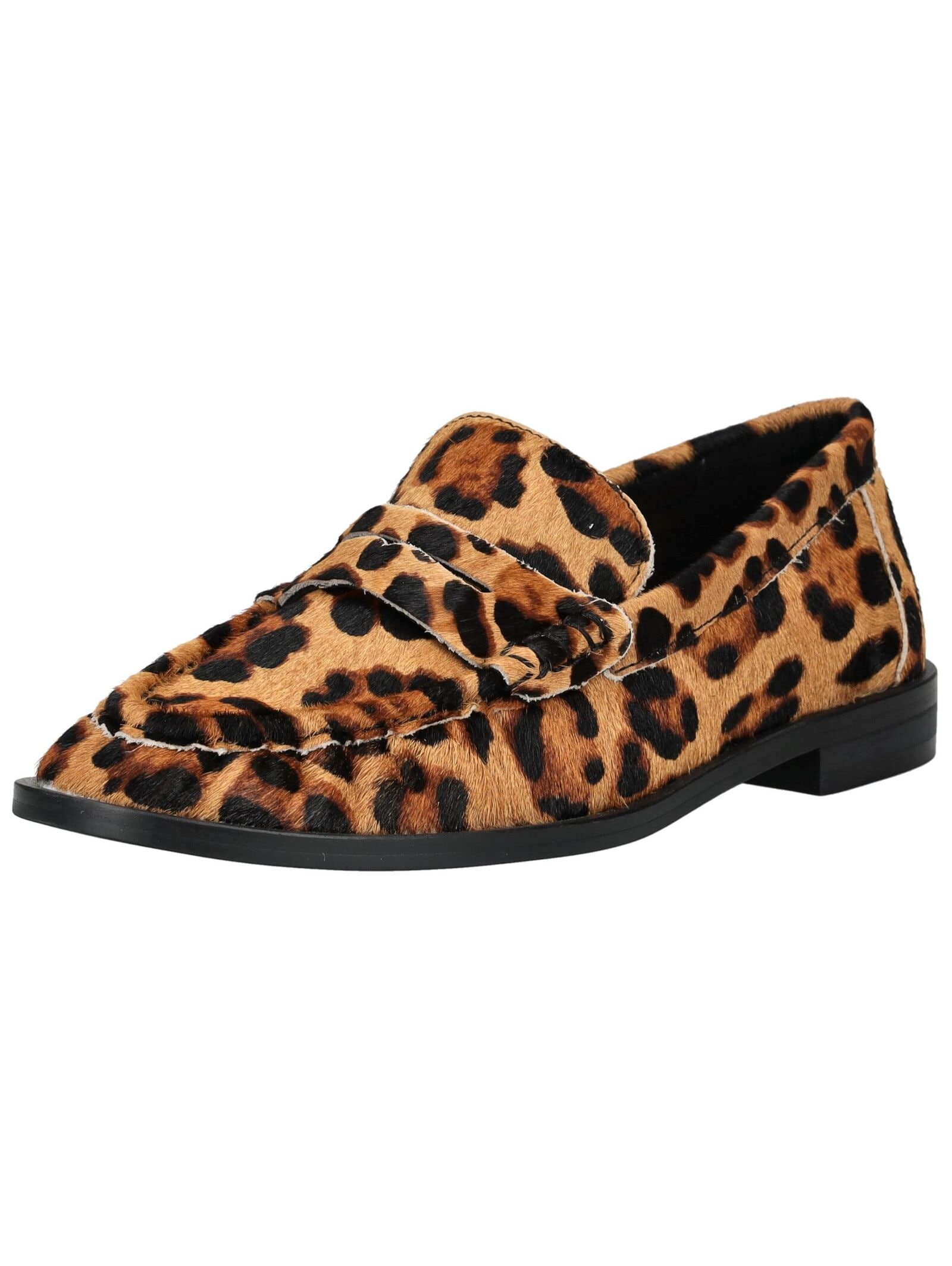 Slipper INUOVO "INUOVO Slipper Leder", Damen, Gr. 40, leopard, Leder, Schuhe Slipper