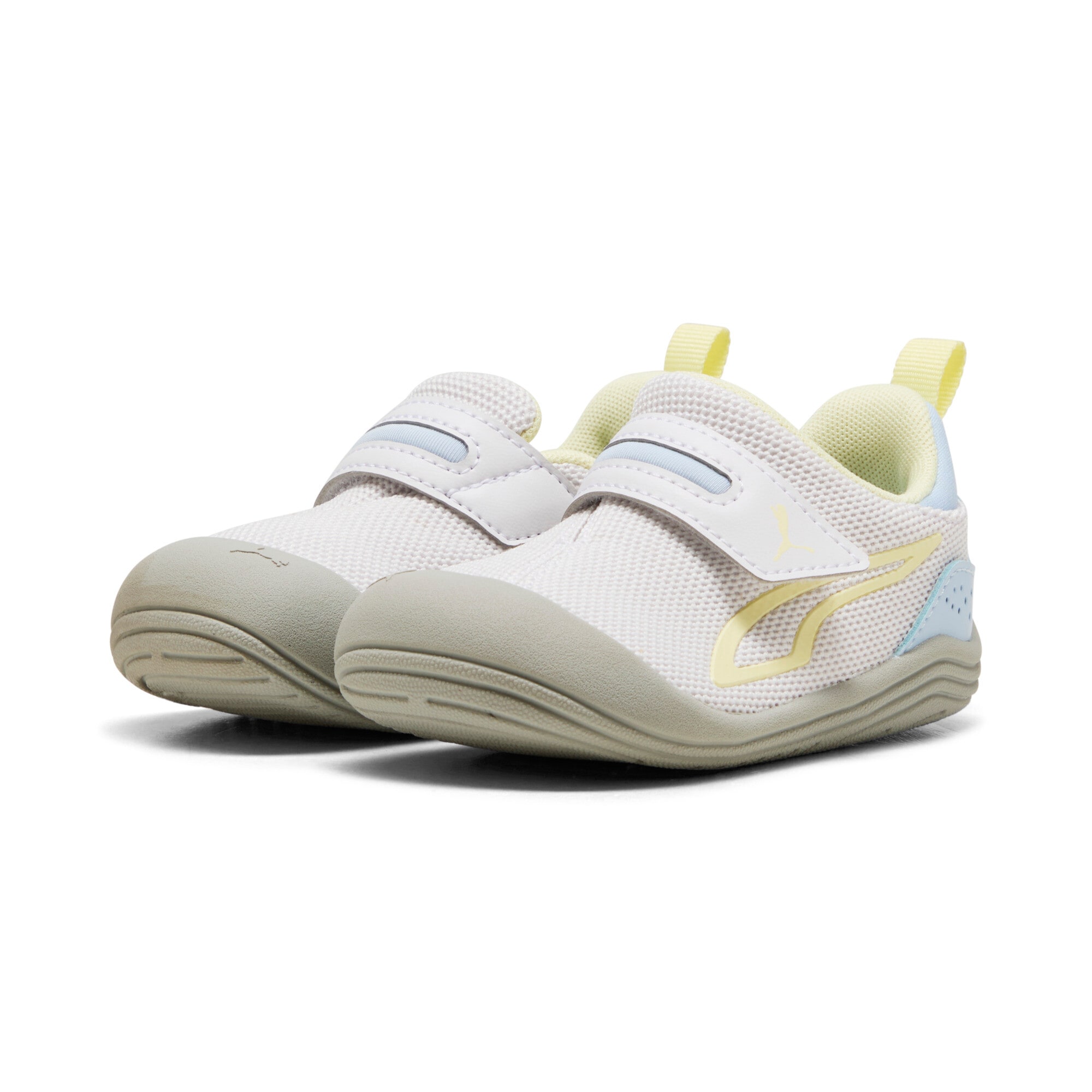 Sneaker PUMA "KITTEN MESH V INF", Gr. 23, gold (feather gray, gold moon, haute tropic), Textil, Schuhe Image