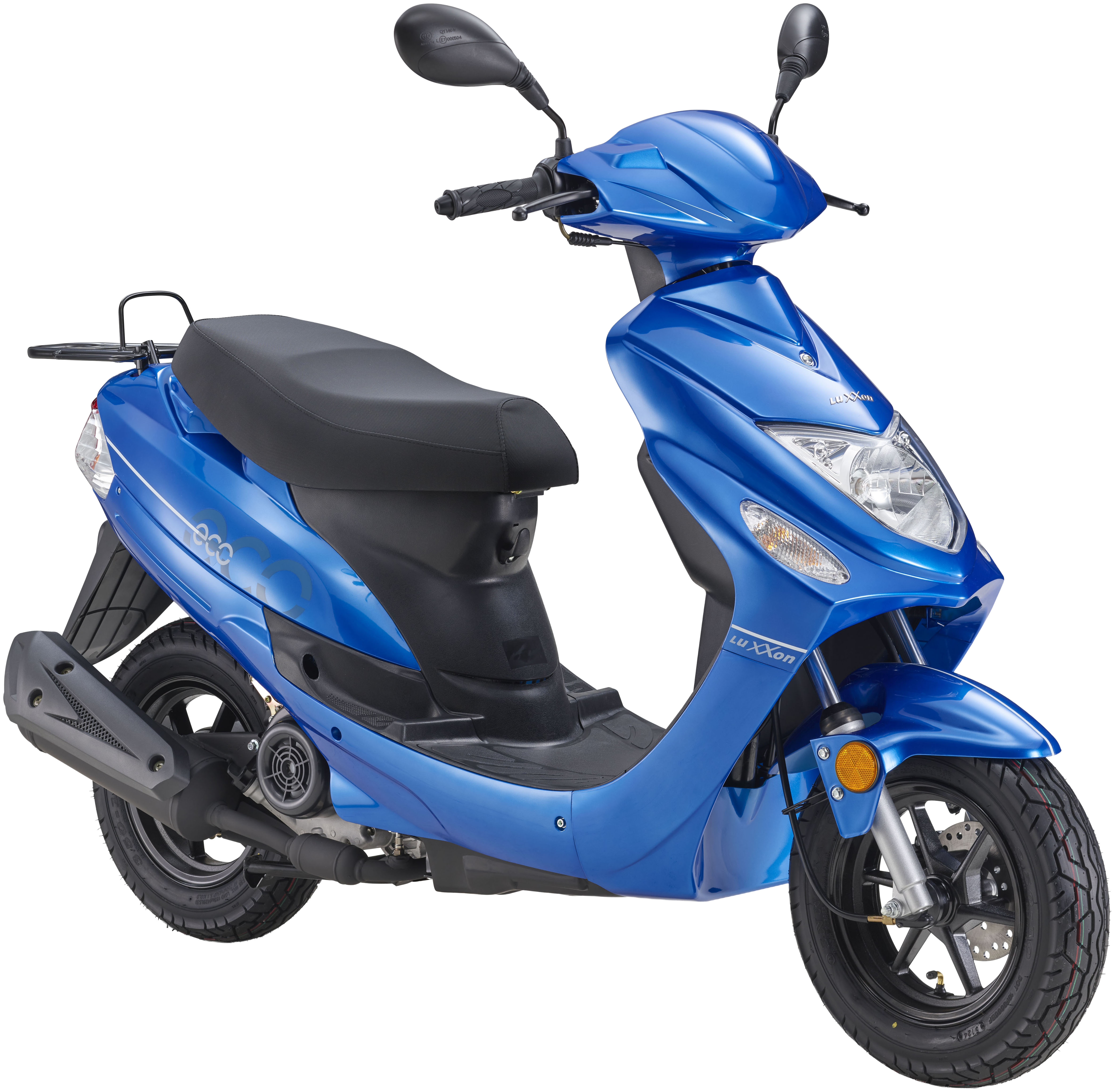 Motorroller LUXXON "ECO (45km/h), 50 ccm, City-Roller, EFI", blau, Motorroller, ohne Topcase, 45 km/h, Kraftstoffeinspritzung (EFI), Lenkerschloss, Staufach, Roller, Scooter, B:66cm H:111cm L:173,5cm