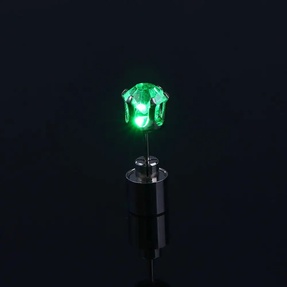 Rhinestones DJ Dance Party Flashing Earrings Men Earrings Glow Earrings Diamond Earrings Light Up Earrings Female Ear Studs