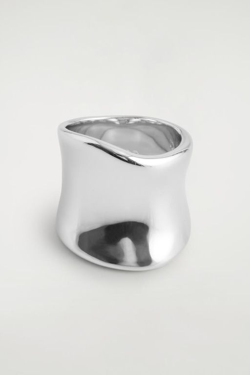 Elongated Sculpted Ring - Blue - COS Rings