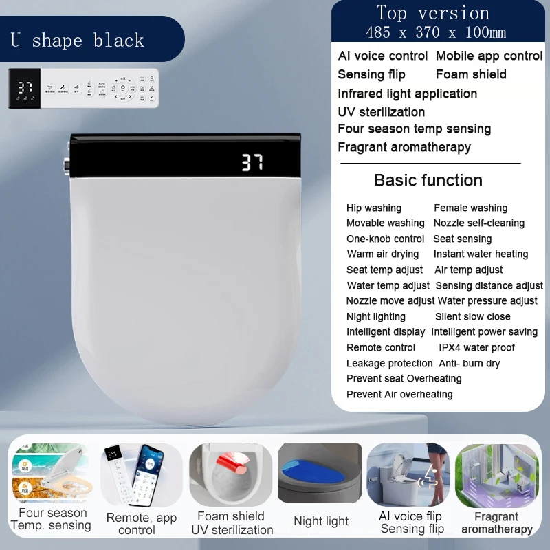 AI Voice Smart Toiletten Abdeckung Inodoros Japones WC Bidet Toilette Inteligente Auto Flip Toilette Japonaises Elektrischer AI Toilettensitz