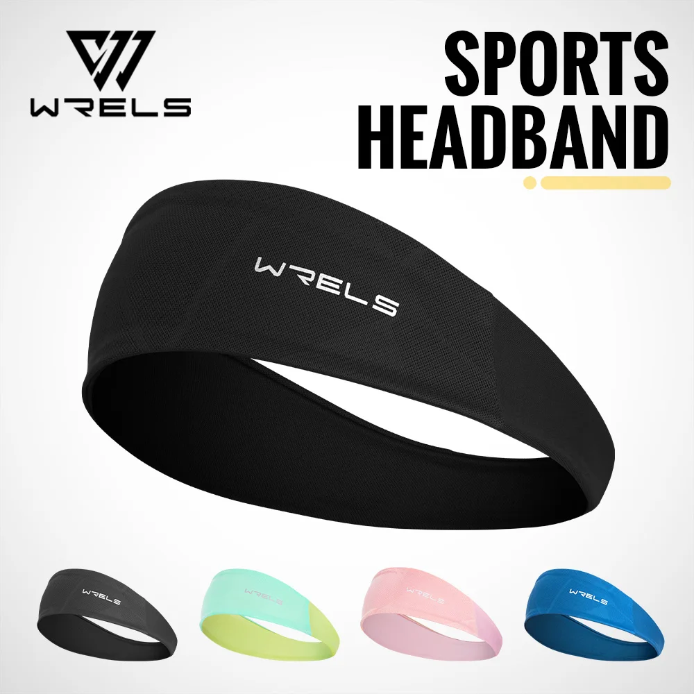 WRELS Sport-Stirnbänder, sportliche Schweißbänder, rutschfeste, elastische Schweiß-Haarbänder, feuchtigkeitsableitend, für Laufen, Fitness, Yoga, Haarband Image