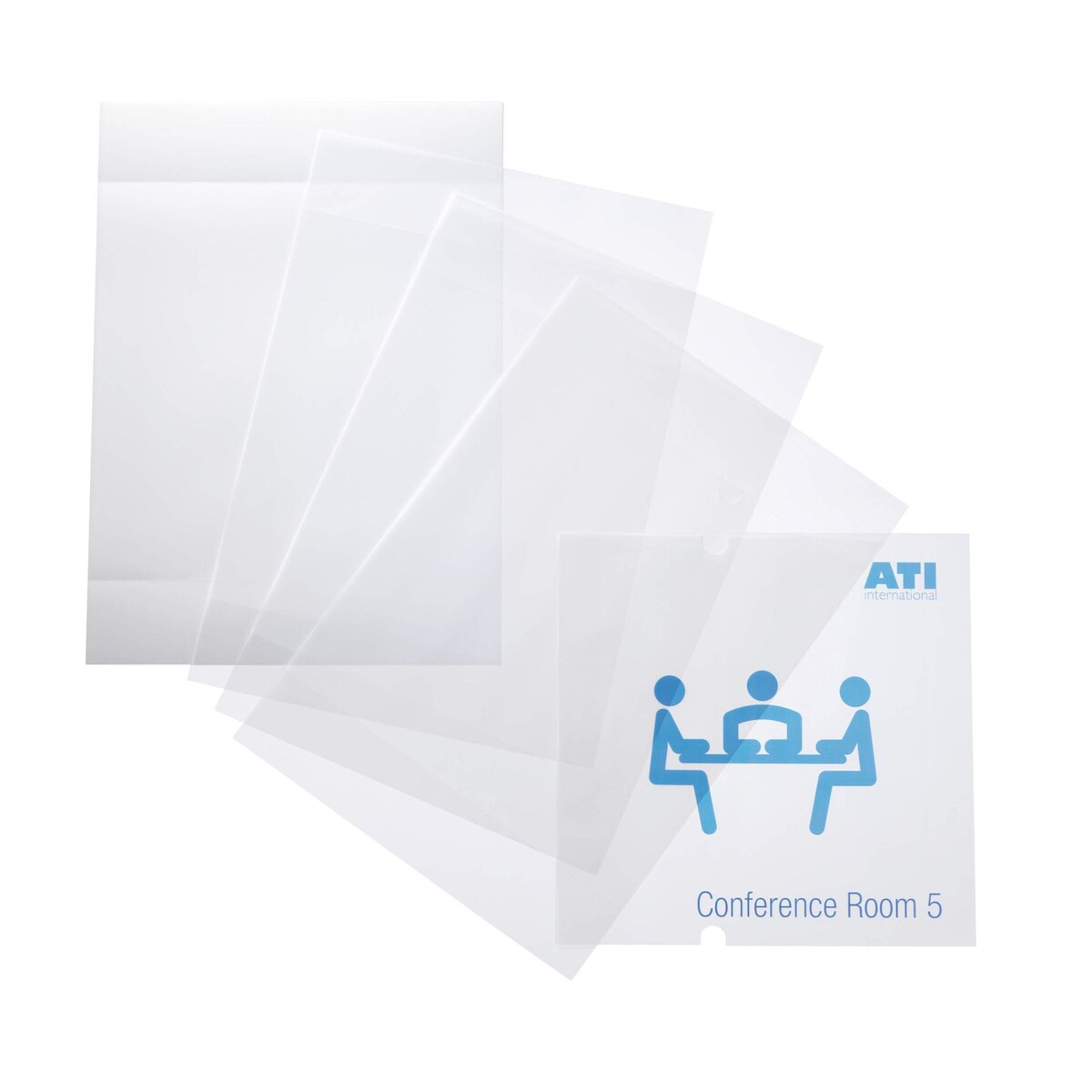 Durable Türschild CRYSTAL Sign refill Transparente Folie 210x210mm Image