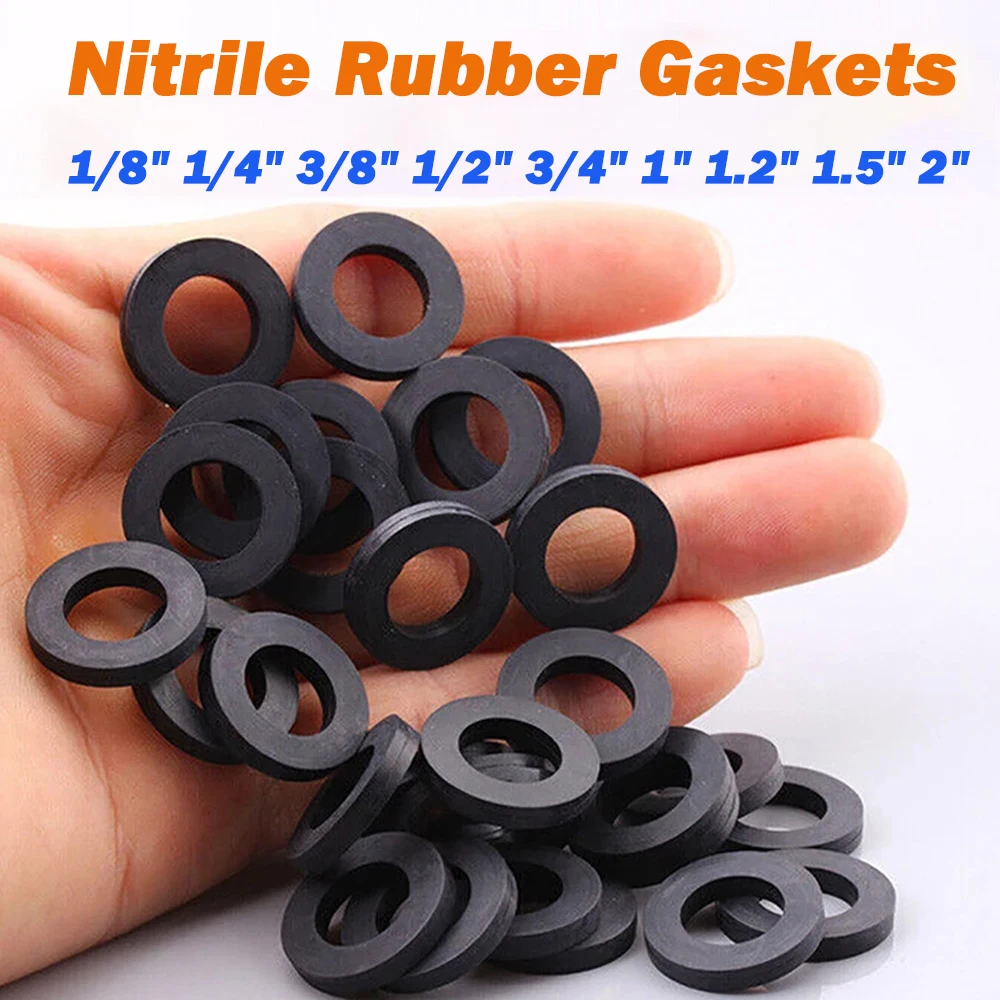 Guarnizioni in gomma nitrilica 1/8" 1/4" 3/8" 1/2" 3/4" 1" 1.2" 1.5" 2" Guarnizione piatta giunto O-ring Guarnizione di tenuta Anello olio Rondella carburante