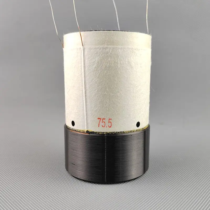 1PC 75,5mm Lautsprecher Subwoofer Schwingspule 4way Out Spule 4ohm 4-schicht Wicklung Auto Bass reparatur Teil mit Kupfer Draht Schwarz Aluminium Image