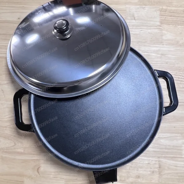 Pfannkuchen-Obstmaschine Kommerzielle elektrische Bratpfanne Antihaft-Pfanne Elektrisches Backen Pfannkuchen-Lebensmittelkegelpfanne Haushalt rund Image