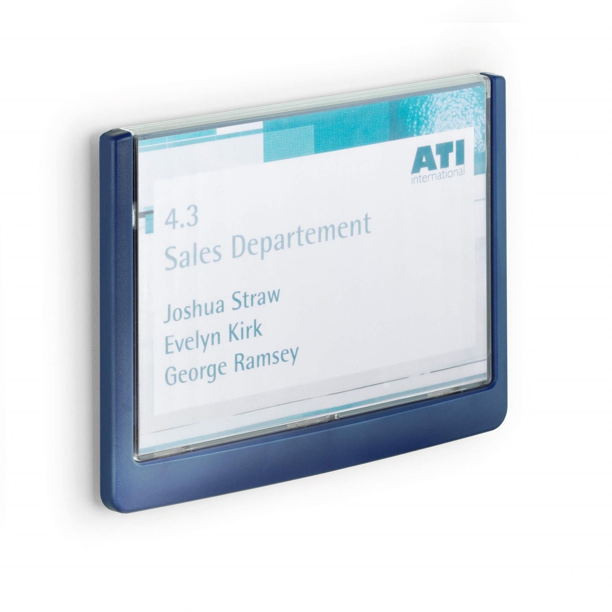 Durable Türschild 149x105,5mm d.bl CLICK SIGN transparente Front Image