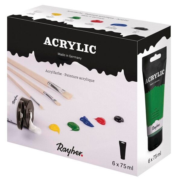 Rayher 6x Acrylfarben »Acrylic-Set« blau Image