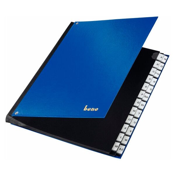 bene Pultordner A-Z DIN A4 26,5 cm Blau, 26.5x35.5 cm Image