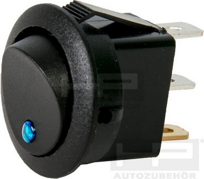 HPAUTO Schalter Wippschalter Mini mit Leuchte Blau VPE 10x 28631 Image
